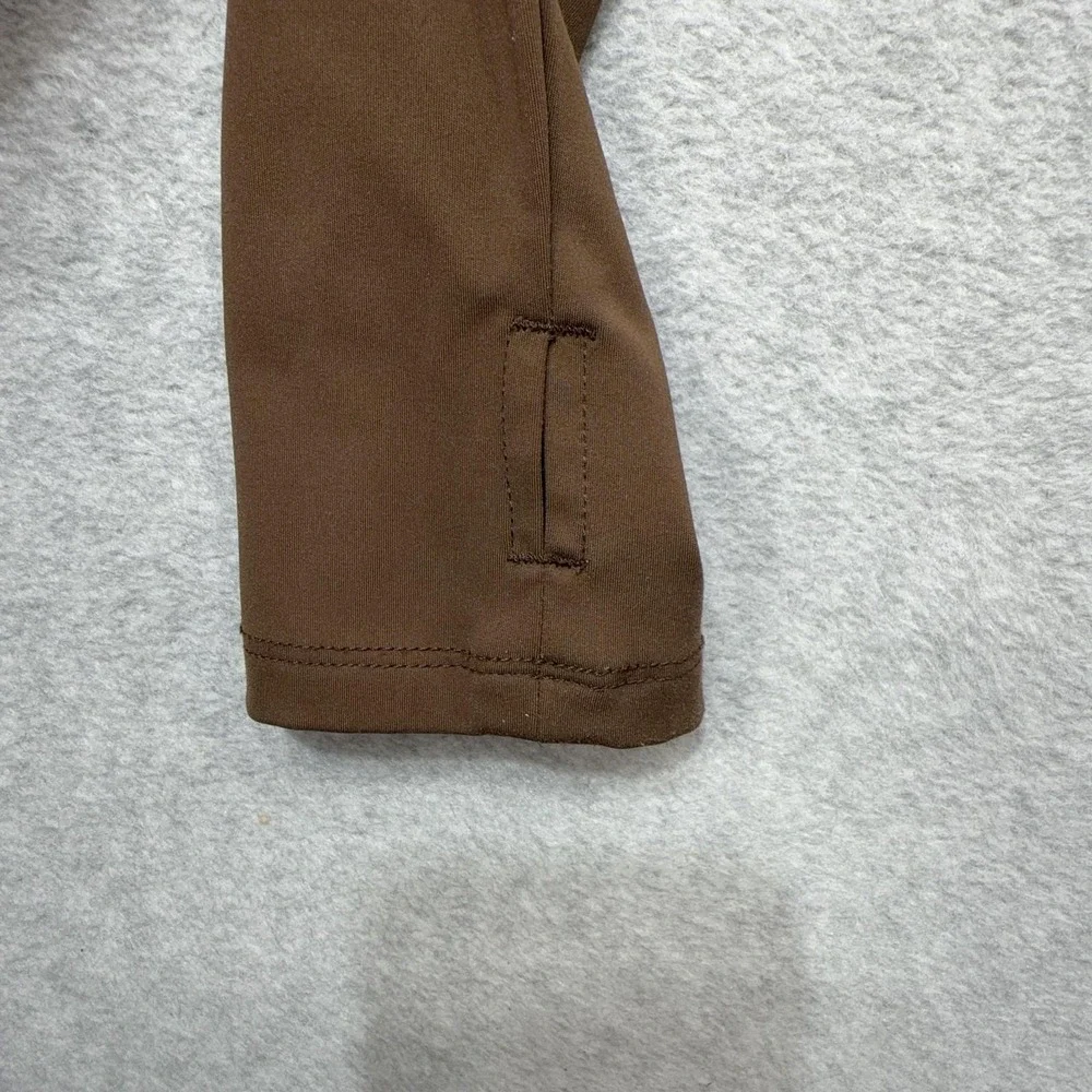 Alo Yoga Jacket Womens XS Brown Track Hooded Full Zip Performance Thumbholes